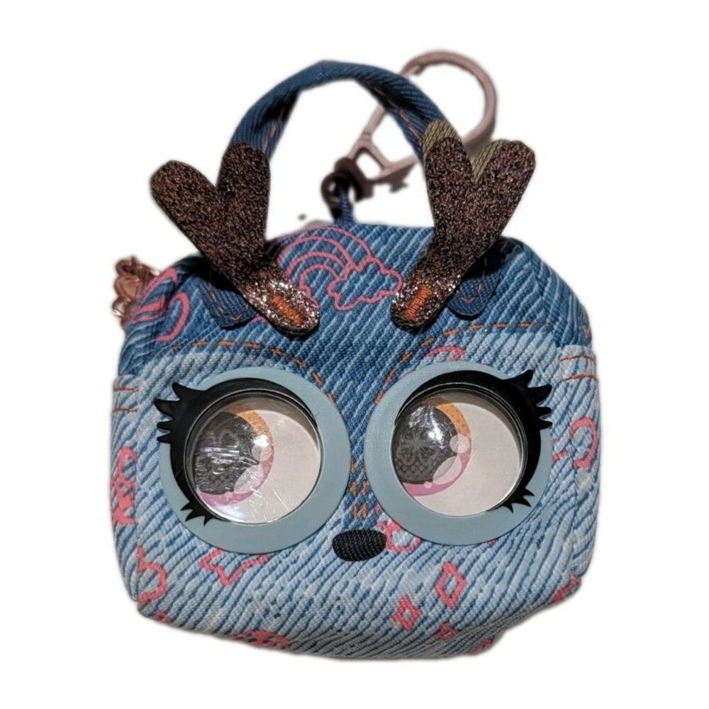 Spin Master Micro Purse Pets Denim Deerie Mini Backpack Bag Eye Roll